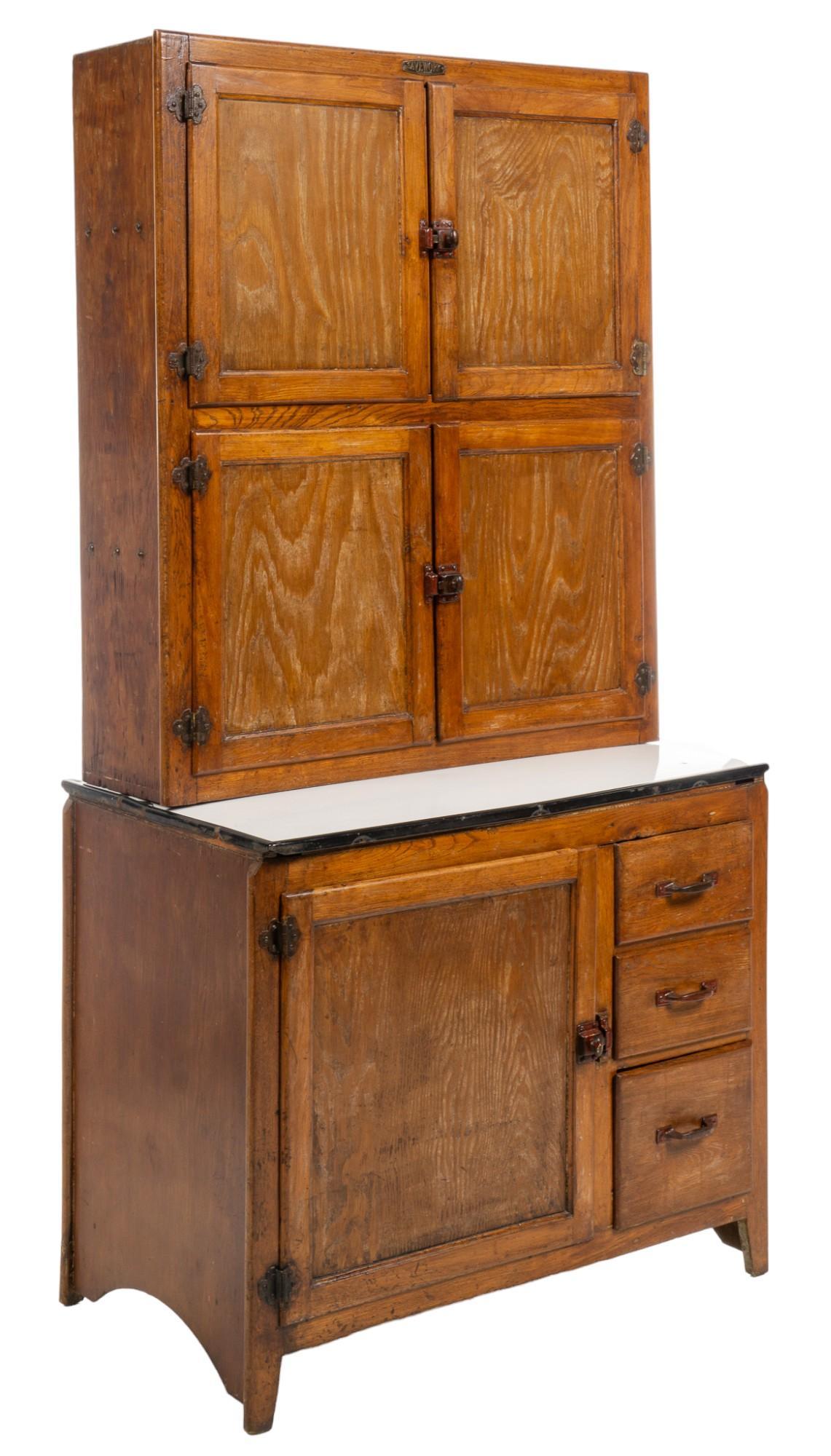 Vintage Savework (ENG) Hoosier Cabinet | Vogt Auction, image size:1141x2000