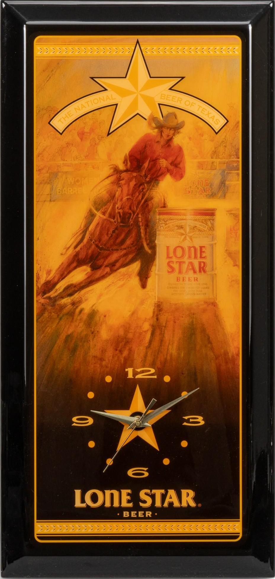 Lone Star Beer Rodeo Cowboy Wall Clock | Vogt Auction