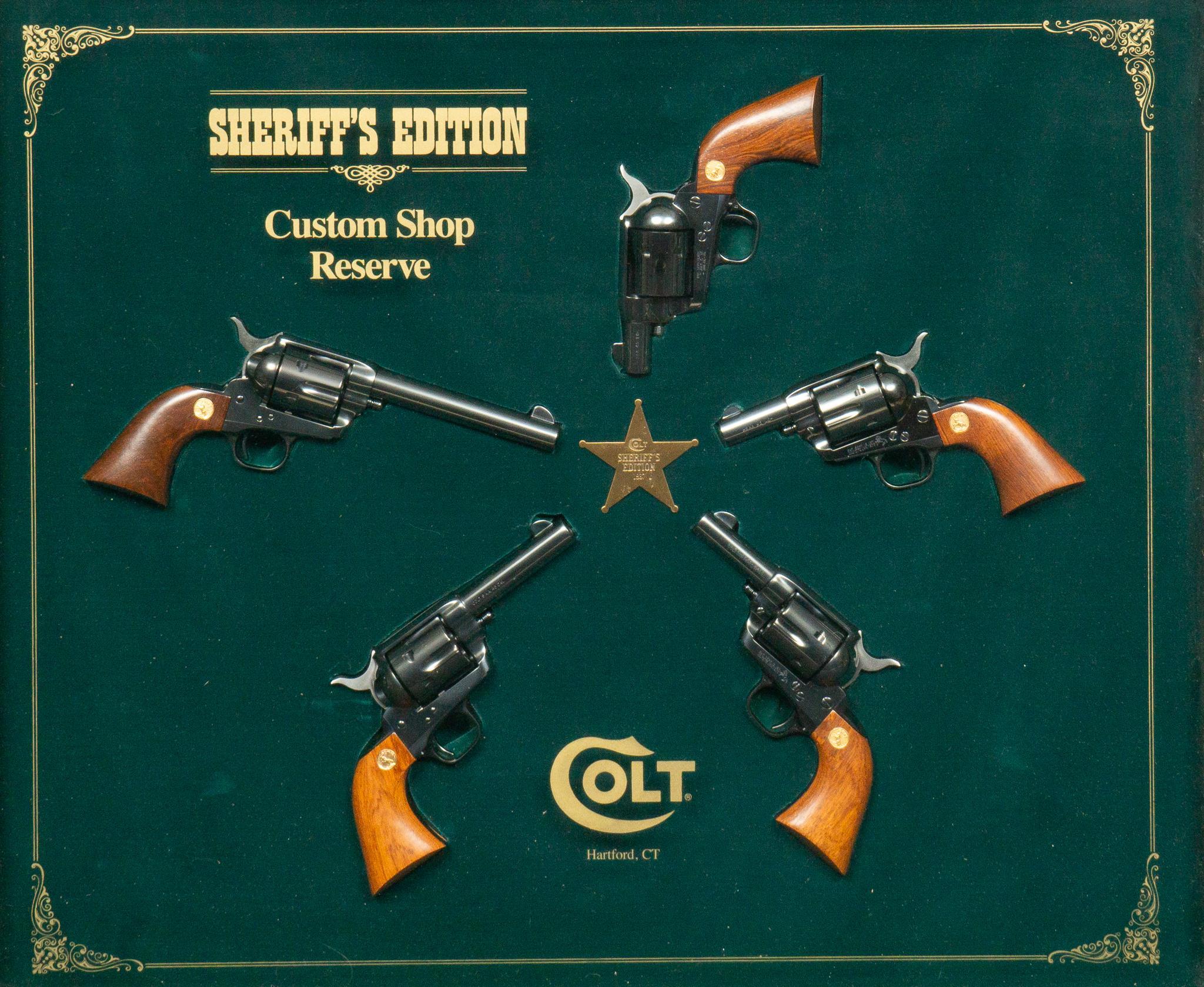 Super Rare Cased Colt Sheriff's Edition 5-Revolver Set