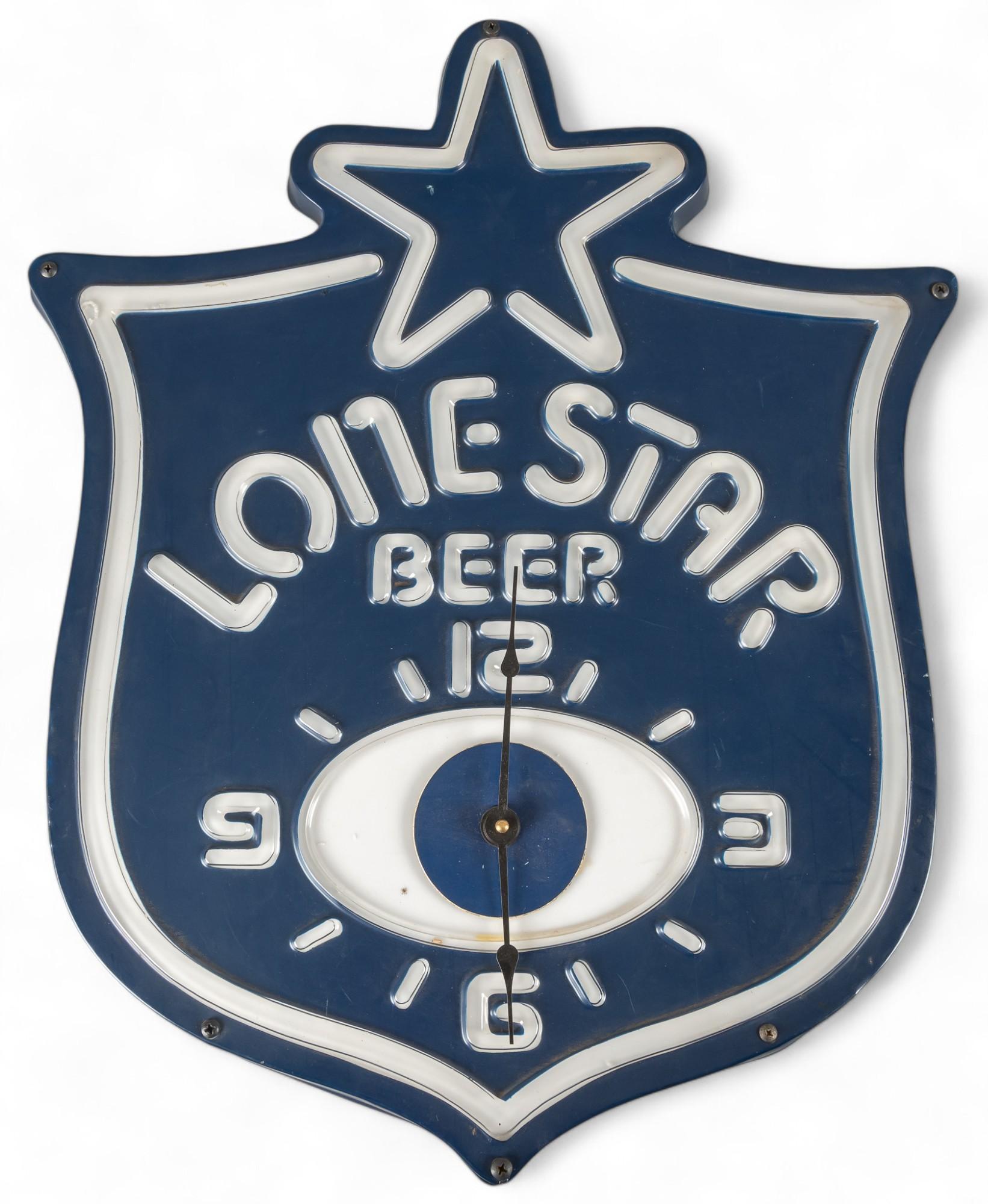 ローンスタービール　掛け時計 Lone Star Light Beer Wall Clock - Working Vintage Rare HTF