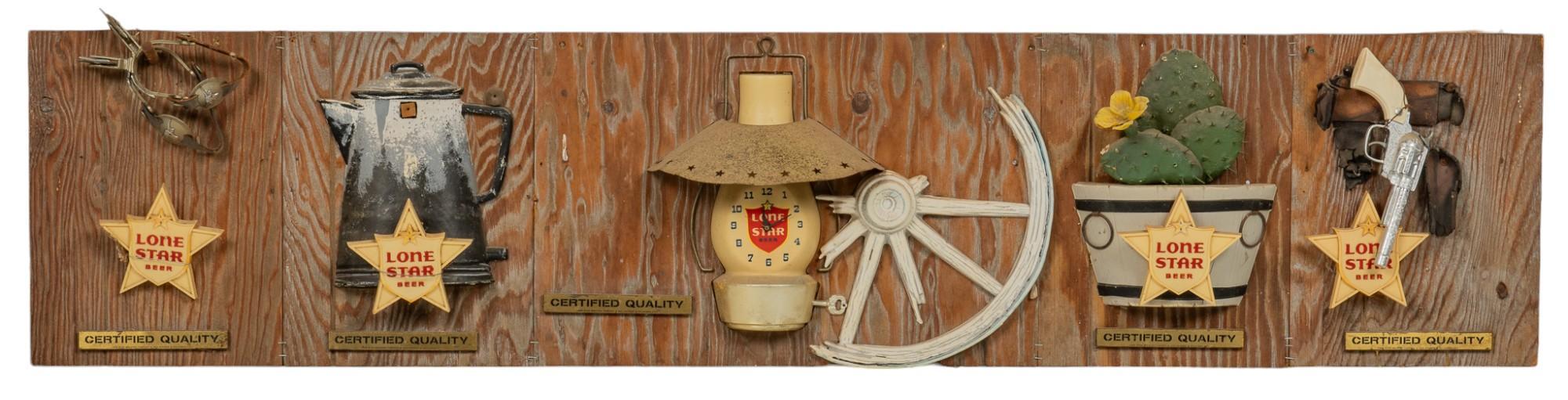 Vintage Lone Star Beer Blue Clock | Vogt Auction